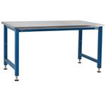 BenchPro ElectricHydraulic Lift Workbench, Stainless Steel Top, 1,000 LB Cap., Blue
